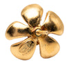 Chanel CC Gold Plated Resin Flower Earrings Secondhand