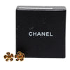 Chanel CC Gold Plated Resin Flower Earrings Secondhand