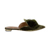 Secondhand Aquazzura Powder Puff Pompom Mule Flat - '10s