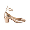 Secondhand Valentino Tango Rose Gold Block Heel Pumps - '10s