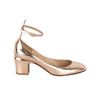 Secondhand Valentino Tango Rose Gold Block Heel Pumps - '10s
