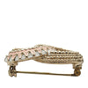 Chanel Gold Plated Lacquered CC Brooch Secondhand