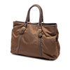 Secondhand Prada Vitello Daino Trimmed Tessuto Satchel