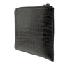 Saint Laurent Croc Embossed Leather Clutch Secondhand