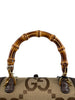 Gucci Bamboo 1947 Top Handle Bag Jumbo GG Canvas