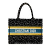 Dior Mizza Medium Embroidered Canvas Leopard Book Tote Secondhand