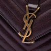 Saint Laurent Medium Chevron Sheepskin Monogram College Satchel Secondhand