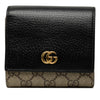 Gucci Medium Bicolor GG Marmont and GG Supreme Compact Wallet Secondhand
