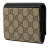 Gucci Medium Bicolor GG Marmont and GG Supreme Compact Wallet Secondhand