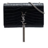 Saint Laurent Medium Croc Embossed Leather Kate Tassel Crossbody Secondhand