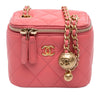Secondhand Chanel Mini Quilted Lambskin Pearl Crush Vanity Case With Chain