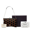 Prada Jacquard Kisslock Clutch with Chain Secondhand