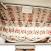 Secondhand Gucci Calfskin Frame Print Bamboo Web Top Handle Bag