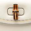 Secondhand Gucci Calfskin Frame Print Bamboo Web Top Handle Bag
