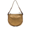 Gucci Metallic Embossed Calfskin Pelham Studded Hobo Secondhand