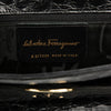Secondhand Ferragamo Croc Embossed Vara Bow Top Handle Bag