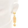 Secondhand Chanel CC Gold Plated Heart Drop Clip on Earrings