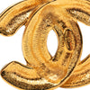 Chanel CC Gold Plated Quilted Pendant Necklace Secondhand