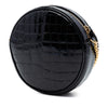 Saint Laurent Croc Embossed Patent Round Vinyle Camera Bag Secondhand
