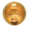 Chanel CC Gold Plated Round Clip On Earrings Secondhand