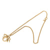 Dior Gold Plated Strass Logo Pendant Necklace Secondhand