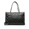 Chanel CC Crinkled Calfskin Chain Shopping Tote Secondhand