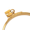 Secondhand Hermès Gold Plated Epsom Kelly Cadena Lock Bangle Bracelet