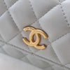 Chanel Mini CC Lambskin Camellia Crush Clutch With Chain Secondhand