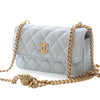 Chanel Mini CC Lambskin Camellia Crush Clutch With Chain Secondhand
