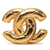 Chanel CC Gold Plated Quilted Brooch Secondhand