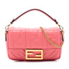 Fendi Mini Zucca Embossed Leather Baguette Satchel Secondhand