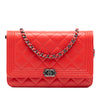 Secondhand Chanel Quilted Lambskin Boy Wallet On Chain