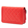 Secondhand Chanel Quilted Lambskin Boy Wallet On Chain
