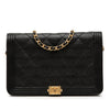 Secondhand Chanel Quilted Caviar Boy Wallet on Chain