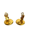 Secondhand Chanel CC Gold Plated Button Clip On Earrings