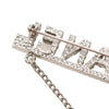 Chanel CC Brass Strass Pin Brooch with Chain Secondhand