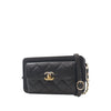 Chanel CC Quilted Lambskin Front Pocket Clutch With Chain Secondhand