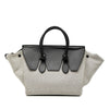 Secondhand Celine Small Bicolor Canvas and Calfskin Tie Knot Handbag