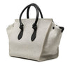 Secondhand Celine Small Bicolor Canvas and Calfskin Tie Knot Handbag