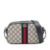 Gucci Small GG Supreme Textured Calfskin Web Ophidia Camera Bag Secondhand