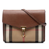 Burberry Small Leather and House Check Canvas Derby Macken Crossbody Secondhand