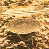 Secondhand Chanel Gold Plated CC Oval Pin Brooch