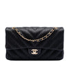 Secondhand Chanel Medium Classic Chevron Calfskin Pleated Double Flap