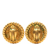 Chanel CC Gold Plated Round Clip On Earrings Secondhand
