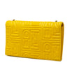 Fendi Embossed Nappa Logo Chain Clutch Secondhand