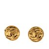 Chanel CC Gold Plated Round Clip on Earrings Secondhand