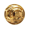 Chanel CC Gold Plated Round Clip on Earrings Secondhand