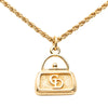 Dior Gold Plated CD Logo Bag Pendant Necklace Secondhand
