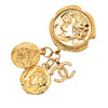 Secondhand Chanel CC Gold Plated Coin Charm Brooch