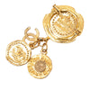 Secondhand Chanel CC Gold Plated Coin Charm Brooch
